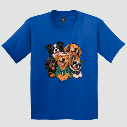 Camiseta Infantil Cachorros Good Vibes