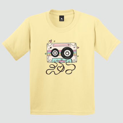 Camiseta Infantil Fita Cassete Retrô