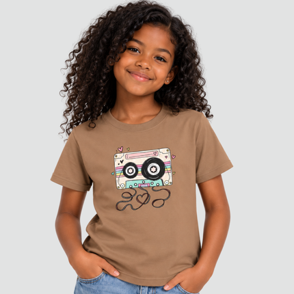 Camiseta Infantil Fita Cassete Retrô
