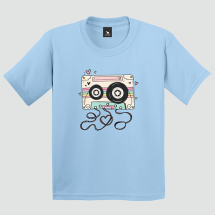 Camiseta Infantil Fita Cassete Retrô