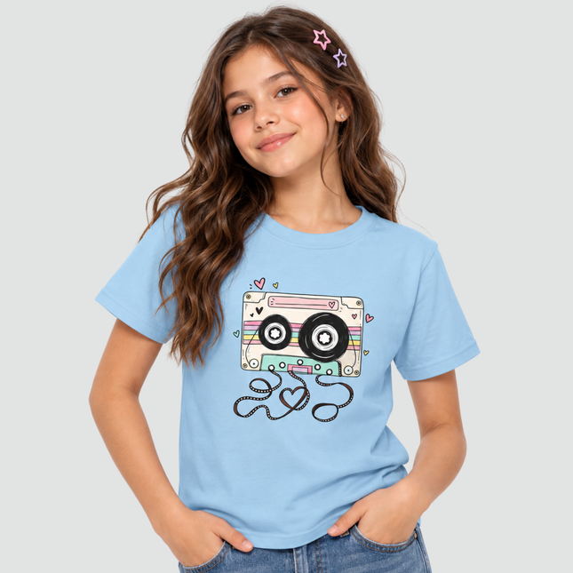 Camiseta Infantil Fita Cassete Retrô