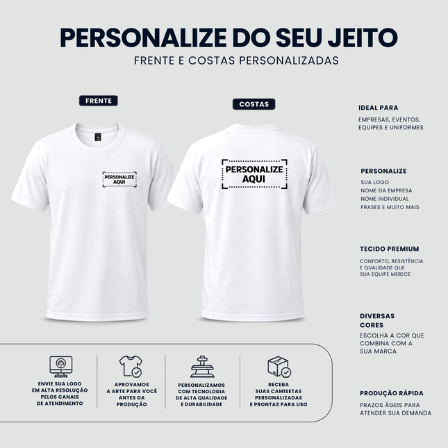 10 Camisetas Personalizadas com Sua Logo