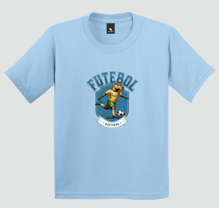 camiseta capivara futebol brasil infantil estampa jogador