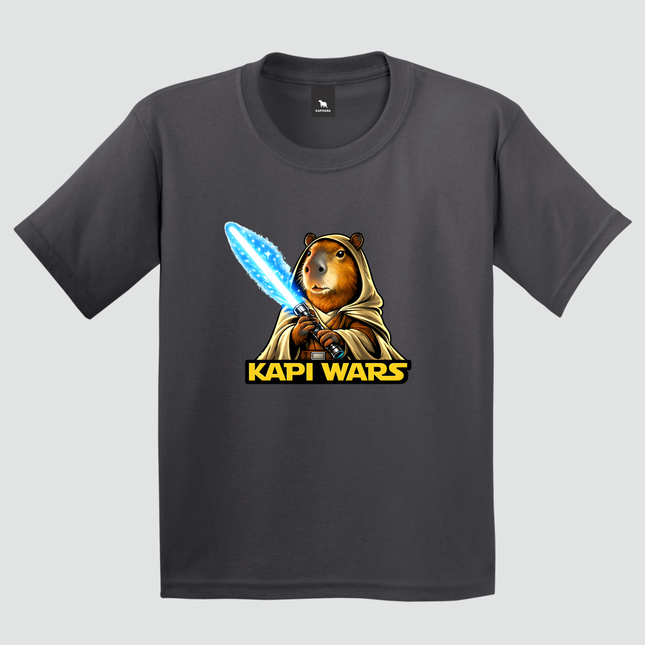 camiseta capivara infantil espada de luz azul estampa aventura