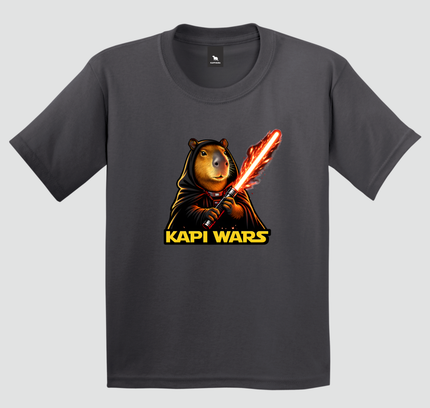 camiseta capivara infantil espada vermelha estampa guerra nas estrelas