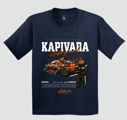 Camiseta Infantil Capivara Underground Drift Estilosa