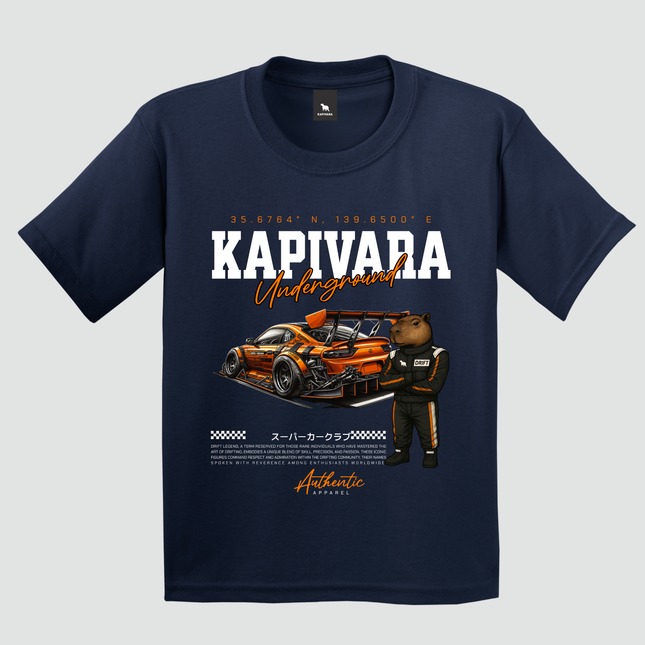 Camiseta Infantil Capivara Underground Drift Estilosa