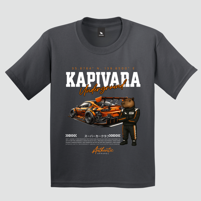 Camiseta Infantil Capivara Underground Drift Estilosa