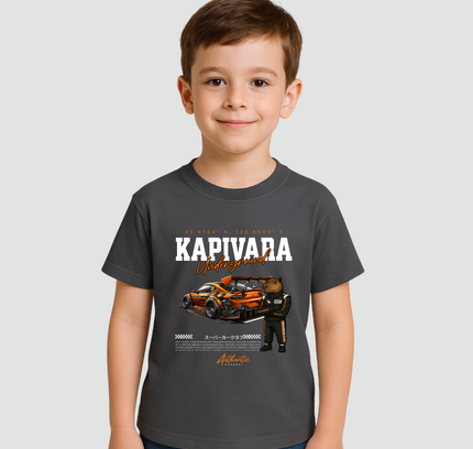 Camiseta Infantil Capivara Underground Drift Estilosa