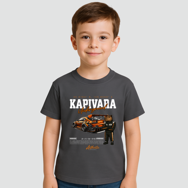 Camiseta Infantil Capivara Underground Drift Estilosa