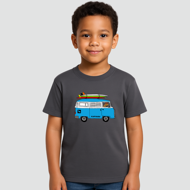 Camiseta Infantil Capivara Kombi Retrô
