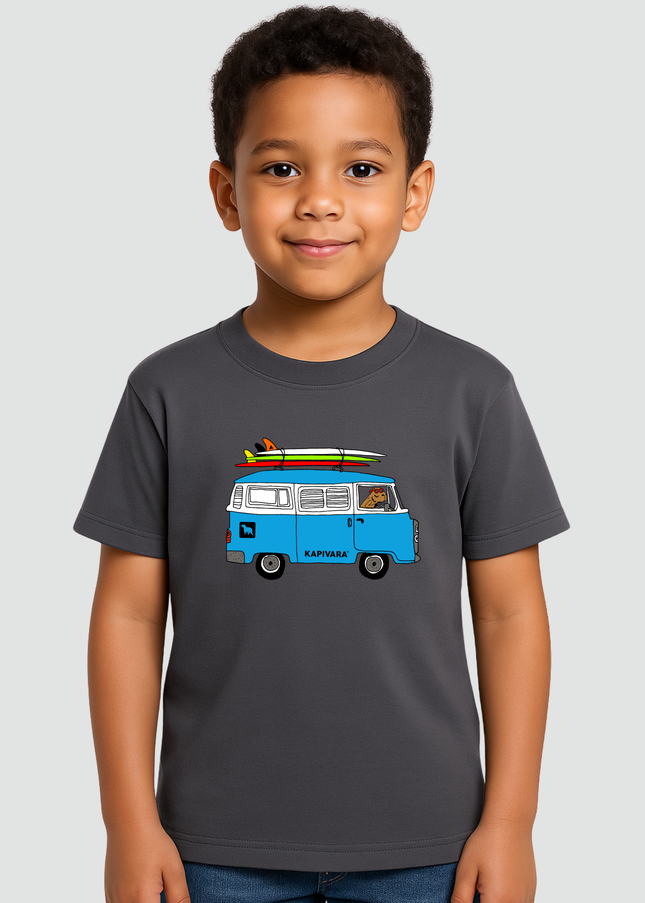 Camiseta Infantil Capivara Kombi Retrô
