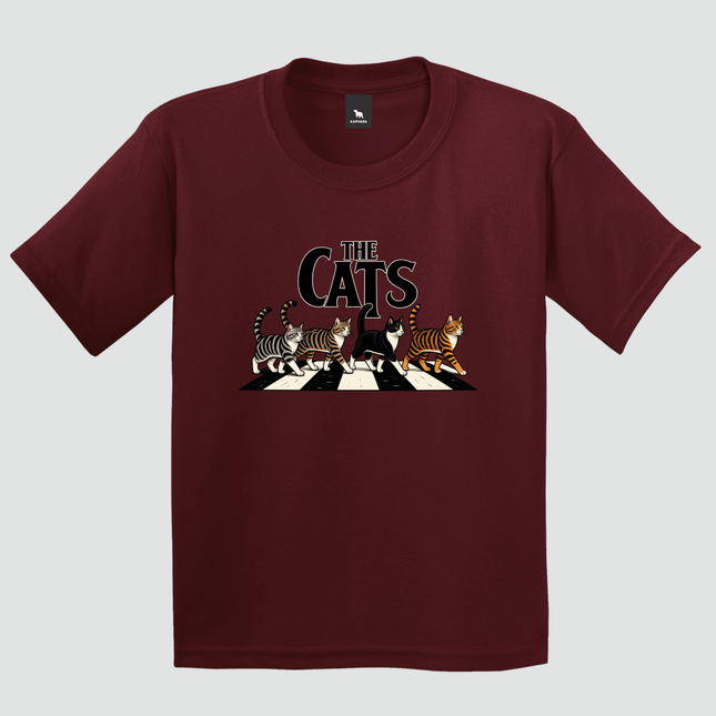 Camiseta infantil de gatos The Cats bordô