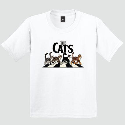 Camiseta infantil de gatos The Cats branca