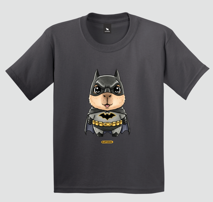 camiseta infantil capivara heroi noturno estampa capivara batman