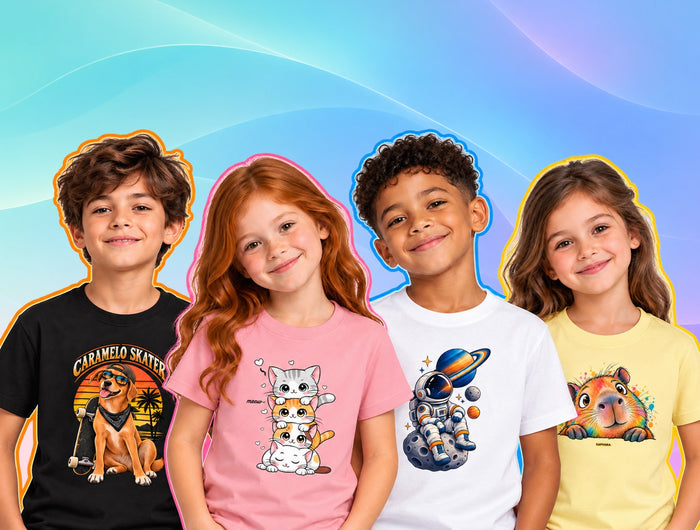 <h1><strong>CAMISETAS INFANTIS E JUVENIS</strong></h1>